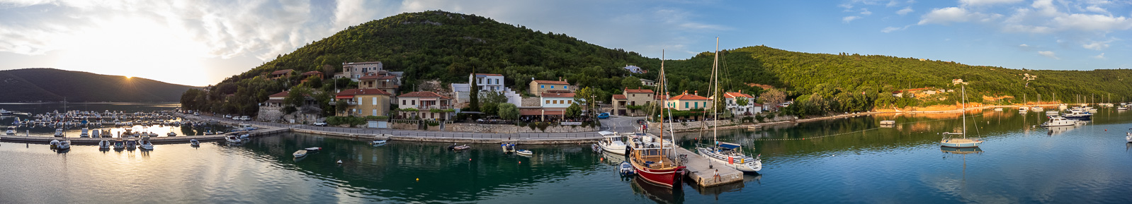 Baai van Trget, Istrië, Kroatië 